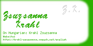 zsuzsanna krahl business card